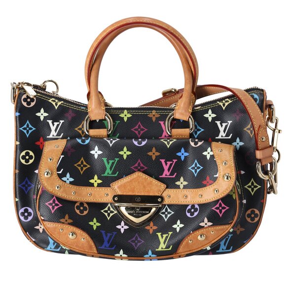 Louis Vuitton x Murakami Rita Monogram Multicolor Shoulder Bag M40126 Black